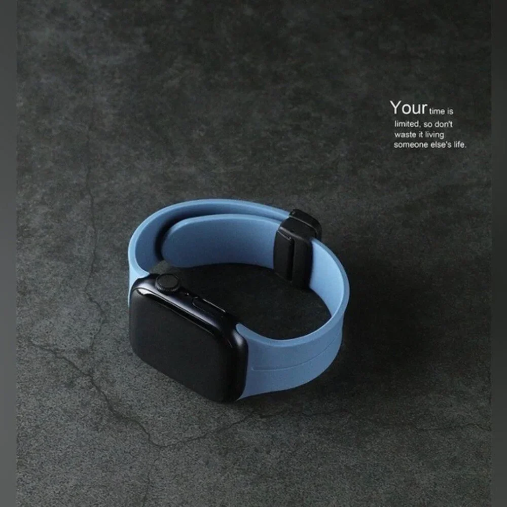 Apple Watch Band Waterproof Magnetic Adjustable Stylish Strap Watch Band - Blue - Picture 1 of 6